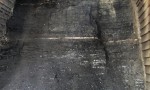 Bašta u Břas – profil černouhelnou pánví - detail proplástků nejsvrchnější čísti radnické sloje