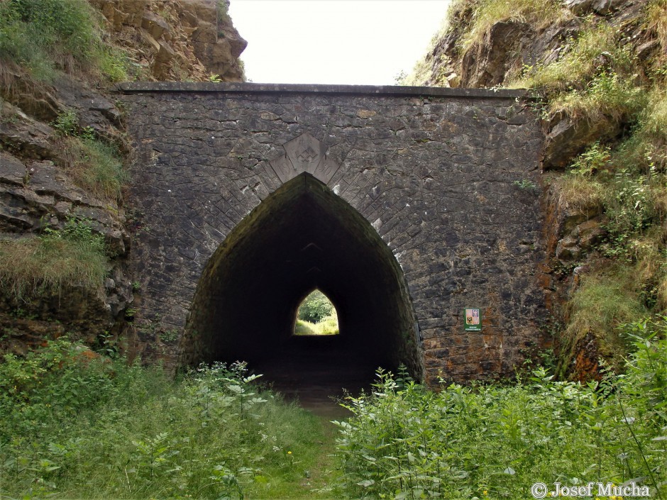 Lom Požáry - stratotyp - vstupní tunel do lomu z roku 1930