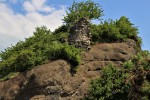 Veliš - vulkán a hrad u Jičína - malé zbytky zdí z královského hradu