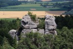 Hruboskalsko - pískovcové věže - pohled z vyhlídky