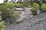 Rabštejn nad Střelou - břidlice se lámala na mnoha místech