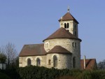 Lom Přední Kopanina - románská rotunda svaté Máří Magdaleny (Přední Kopanina) - z 1. pol. 12. století - kámen byl těžen v opukovém lomu -  foto Wikipedia.org