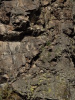 Vyhlídka Mariina skála u Milínova - detail mírně tektonicky porušeného silicitu