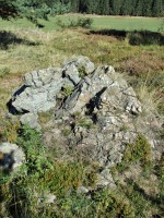 Tři Křížky - hornina  hadec - metamorfovaná hornina - původní horniny gabra a bazalty
