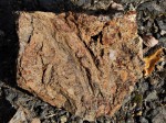 Vrch Homole - detail alterované jílovité horniny
