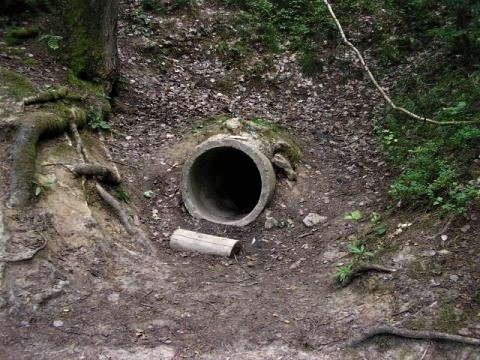 Kaolínový důl Nevřeň - původní vlez do dolu 2.polovina 20. století