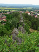 Hudlická skála - celkový pohled na silicitový hřbet (délka cca 350 m)