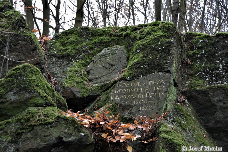 Komorní hůrka u Chebu - pamětní rytina J.W.Goethe