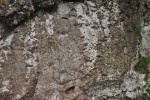 Skalky skřítků - stěna laharu - brekcie - směs různě velkého kamení, vulkanoklastik a popela, chaotické uspořádání