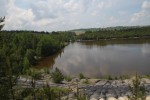 Ovčín u Radnic - východní stěna lomu - pohled na výchoz vrstev