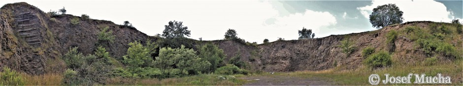 Těšetice - lom - celkový panoramatický pohled na lom 