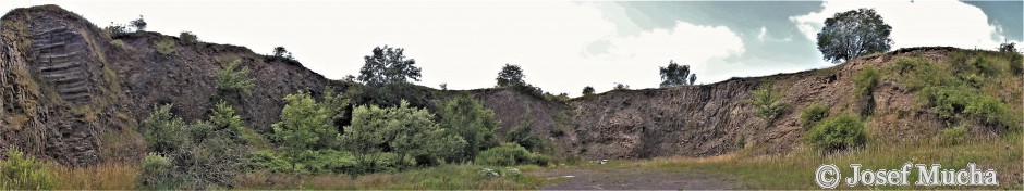 Těšetice - lom - celkový panoramatický pohled na lom 