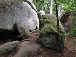 Skalní útvar - Ďáblova prdel - skupina erodovaných žulových skal