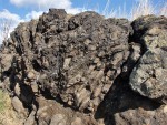 Kopeč u Odolene Vody - třetihorní nefelinit a vulkanoklastika - dle vulkanologů zbytek vyvýšeného lemu maarového vulkánu - detail 