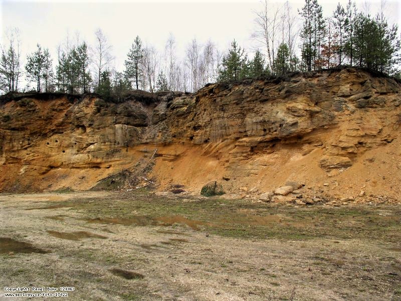 Sokolovská pánev - Starosedelské souvrství - celkový pohled na Pískovnu Erika - foto Pavel Bokr, www.geology.cz/foto/17022